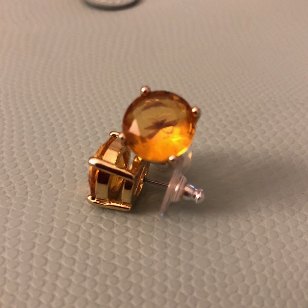 “Citrine” Colored Gemstone Earrings